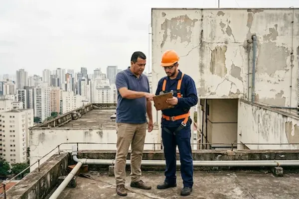 Vistoria técnica em fachada — inspeção predial para conformidade com NBR 17170